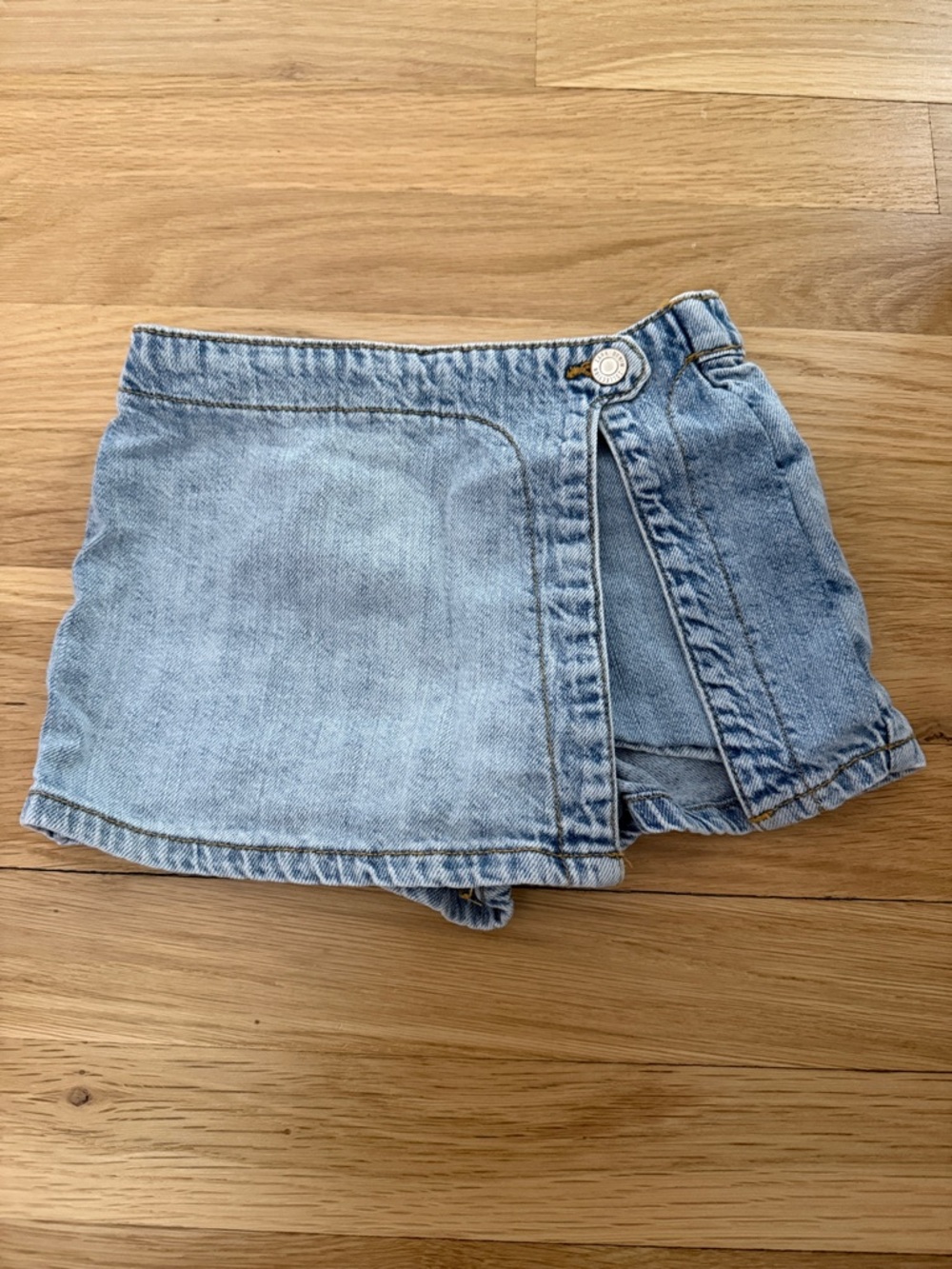 Zara Light Wash Denim Toddler Girl Skort Size 2T